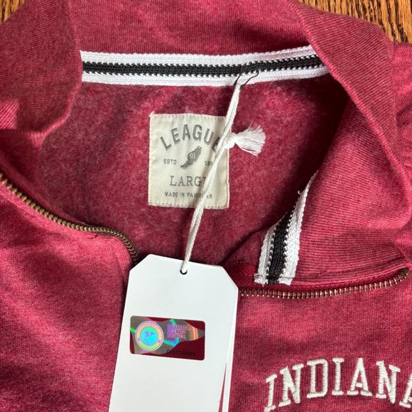 Men's League brand Indiana University Sweatshirt (Large) 1/4 zip - Picture 4 of 4